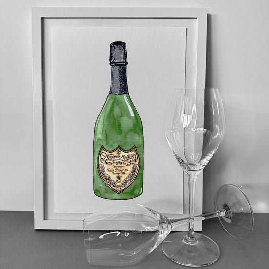 Dom Perignon Champagne Print - Alice Jane Art & Prints