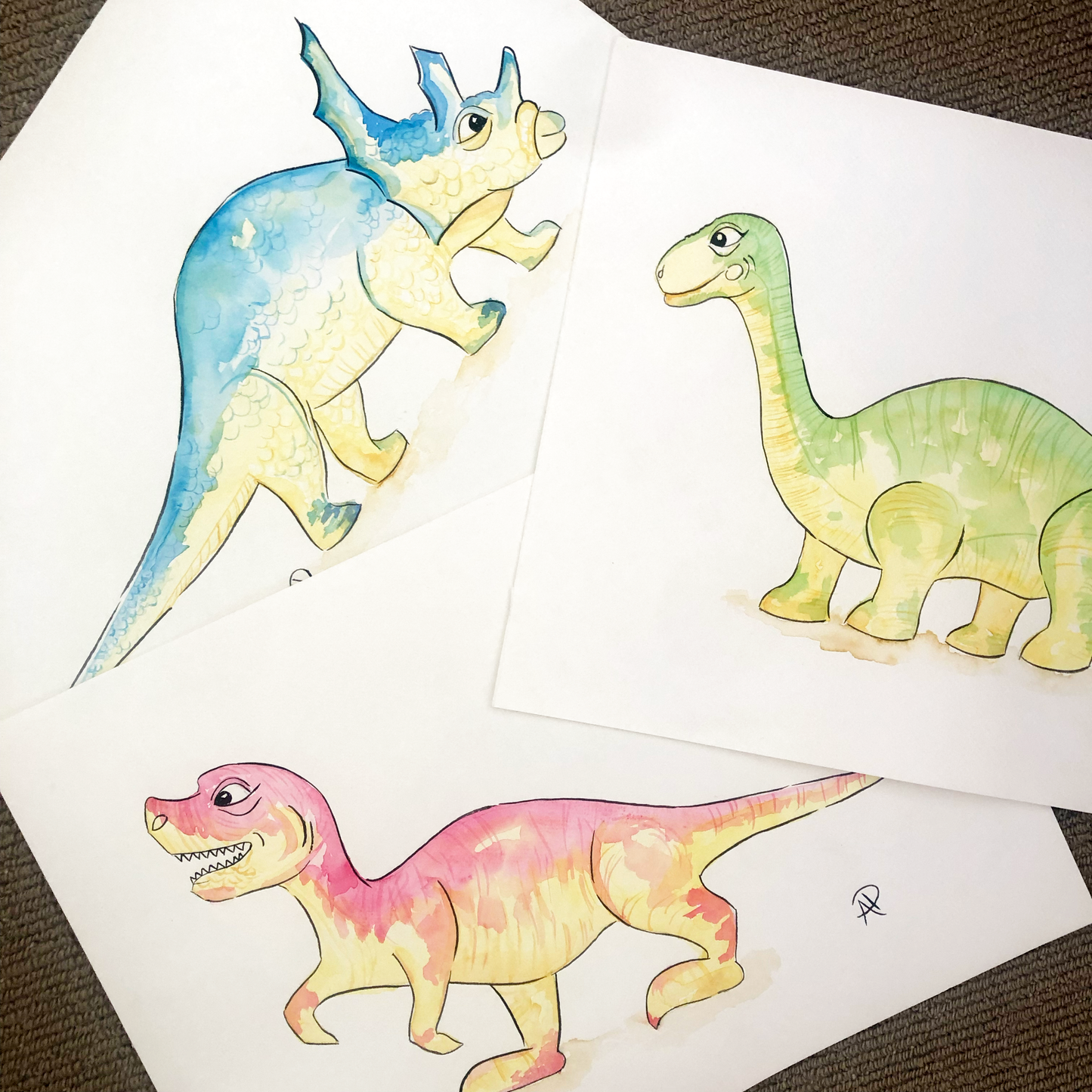 Blue Dinosaur print - AliceJane