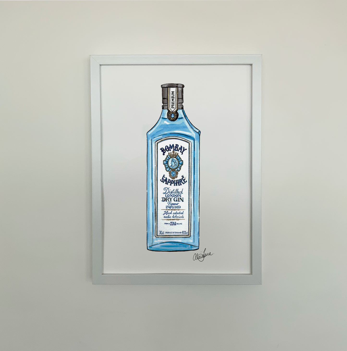 Bombay Sapphire Gin Print - AliceJane