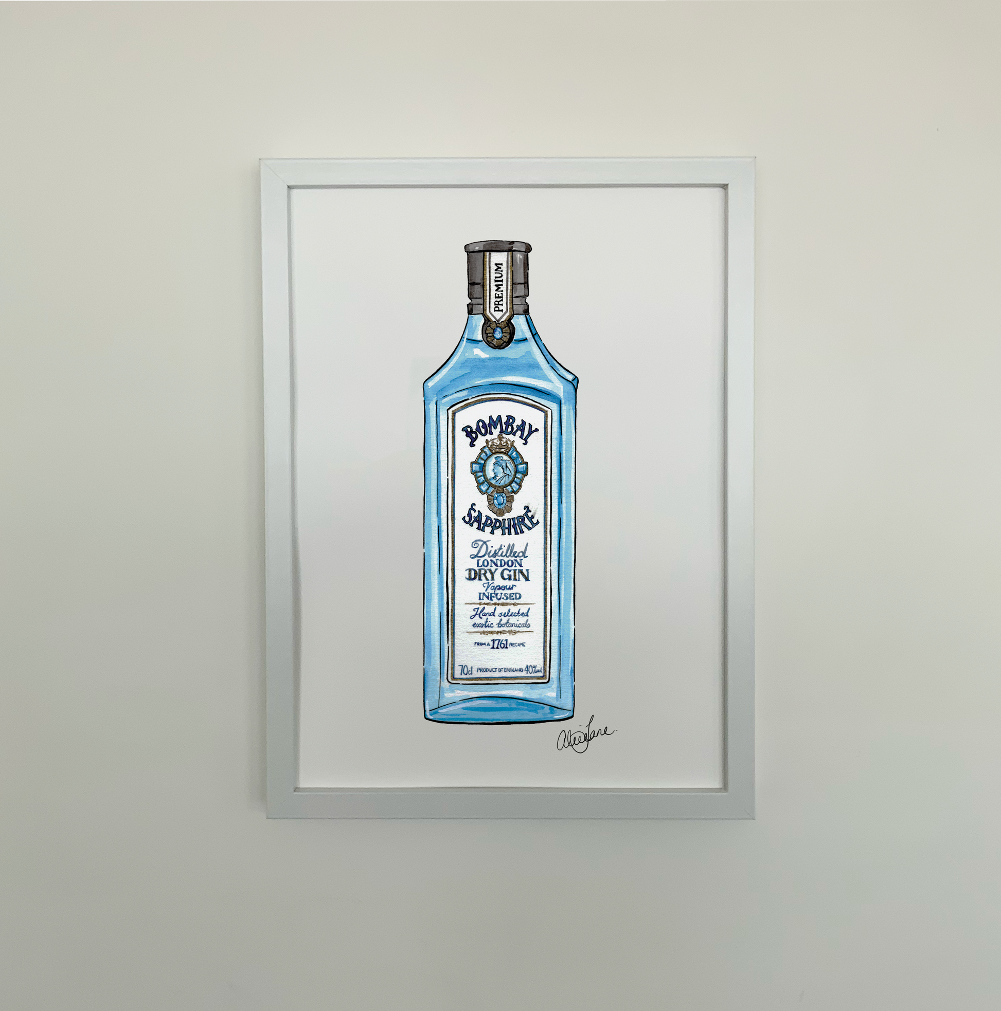 Bombay Sapphire Gin Print - AliceJane