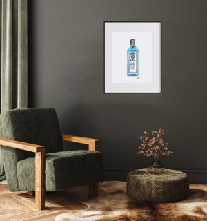 Bombay Sapphire Gin Print - AliceJane