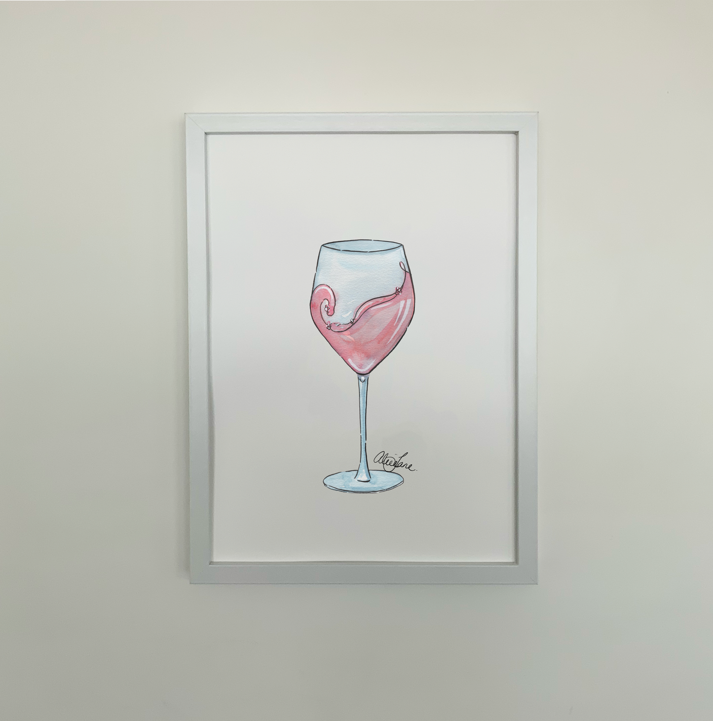 Rose Wine Swirling Print - AliceJane