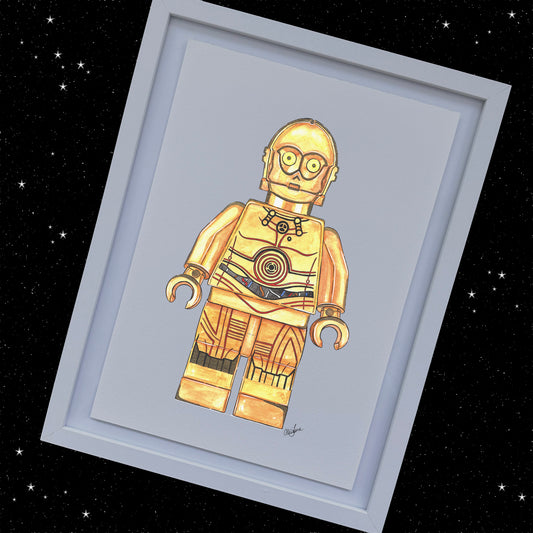 Star Wars C-3PO Lego Print - Alice Jane Art & Prints