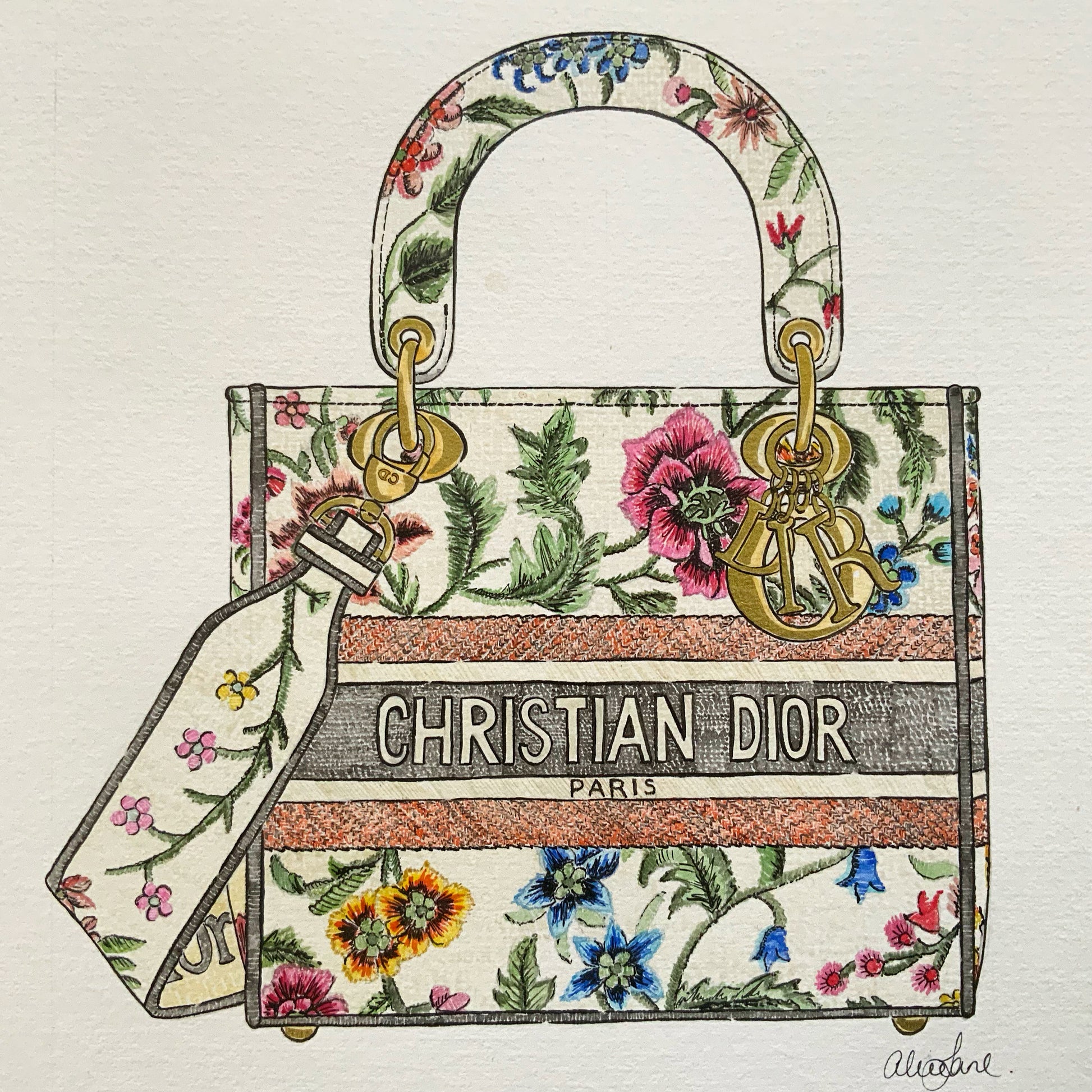 Floral Handbag Print - Alice Jane Art & Prints