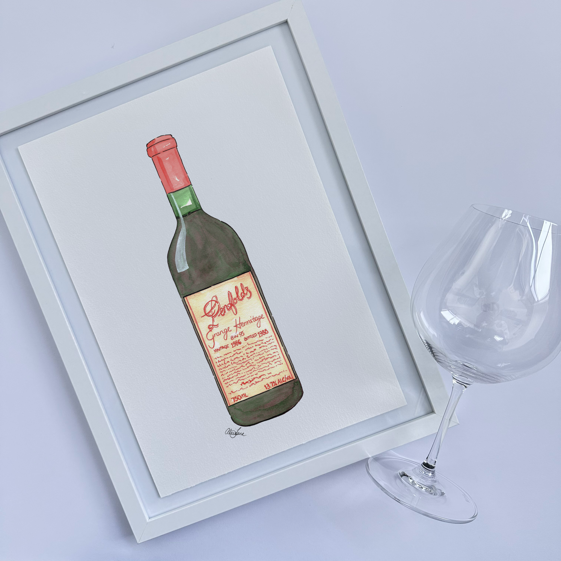 Grange Bottle Red Wine Print - Alice Jane Art & Prints