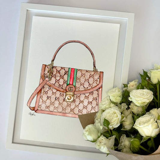 Brown Handbag Print - Alice Jane Art & Prints