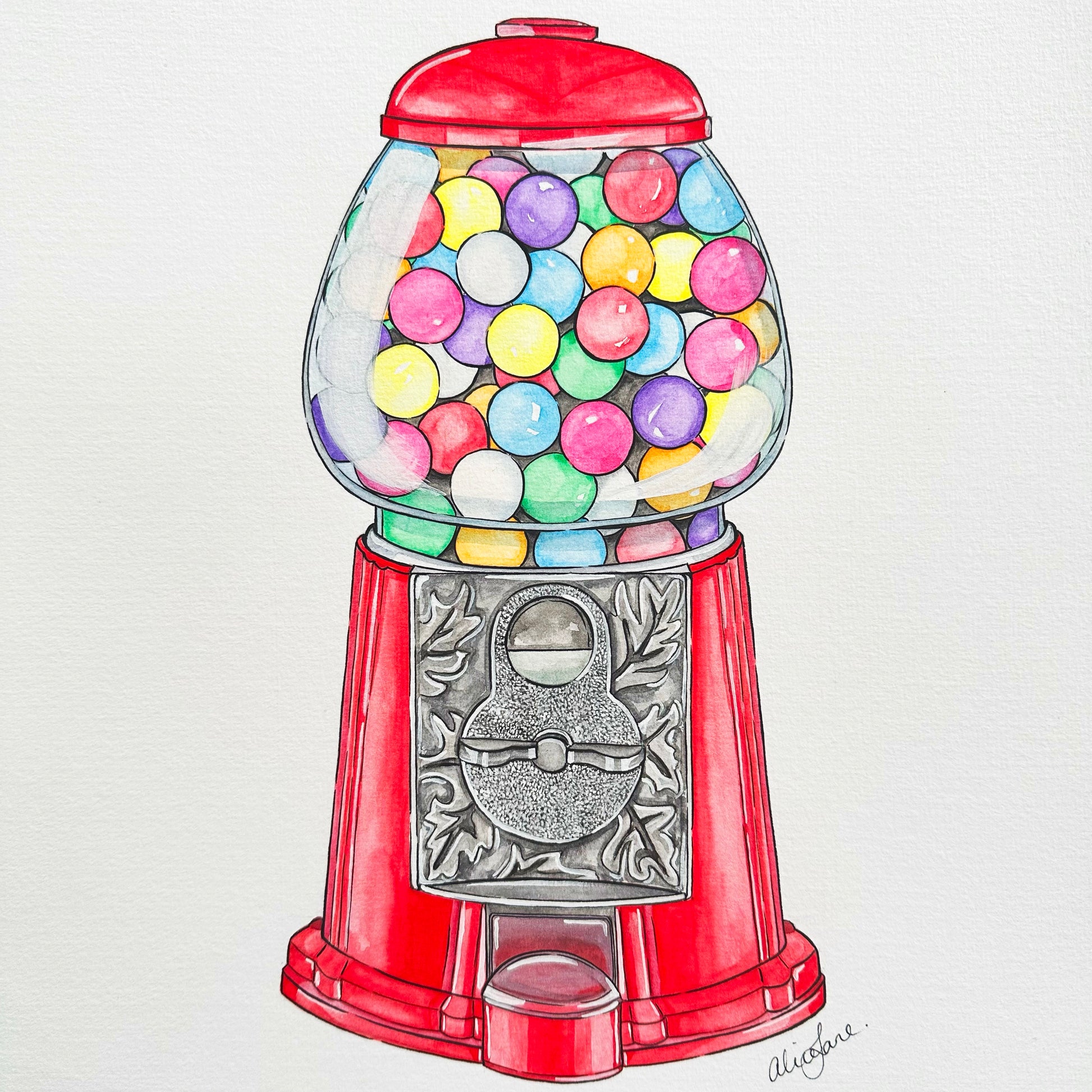 Gum Ball Machine - Alice Jane Art & Prints