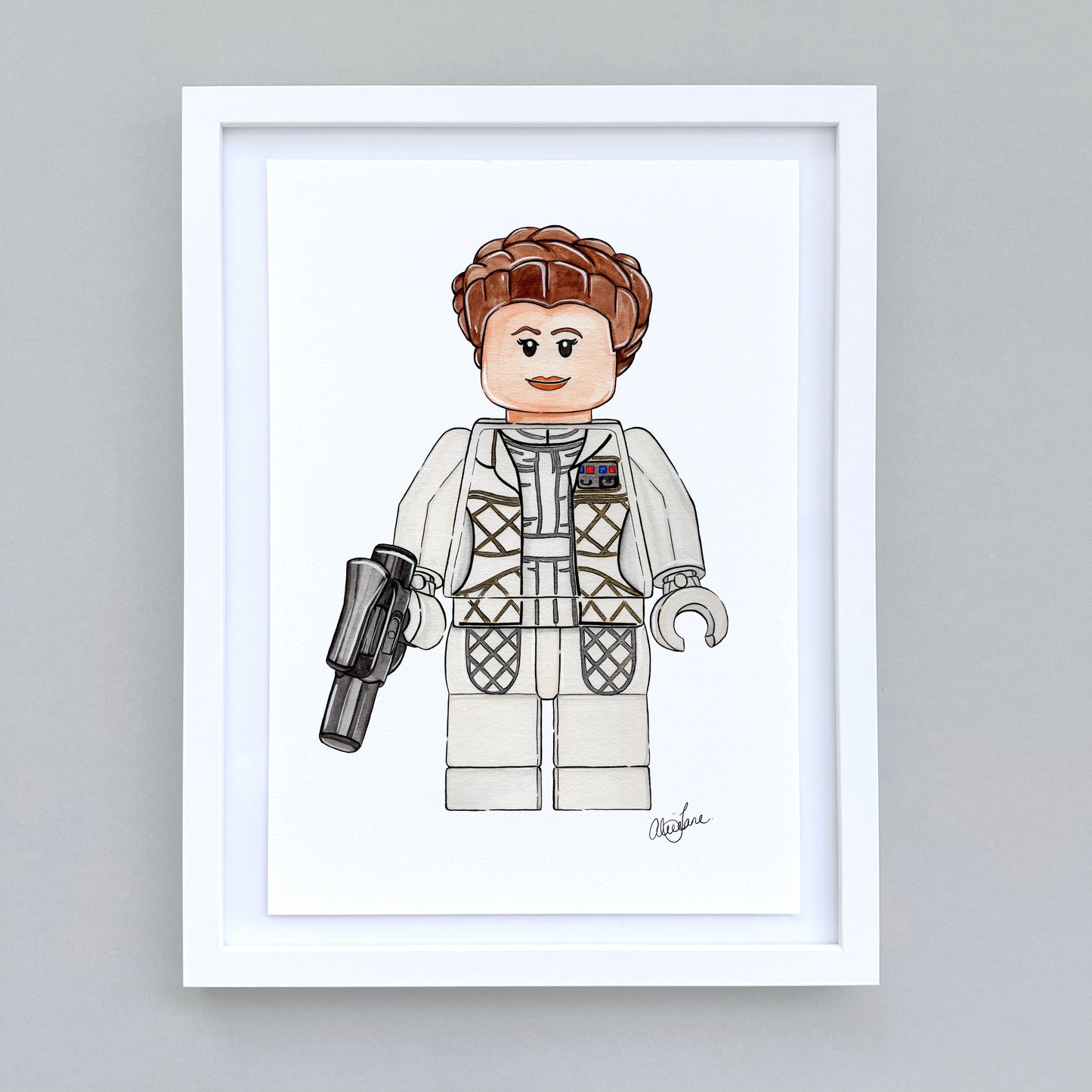 Star Wars Princess Leia Lego Print - Alice Jane Art & Prints