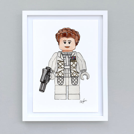 Star Wars Princess Leia Lego Print - Alice Jane Art & Prints