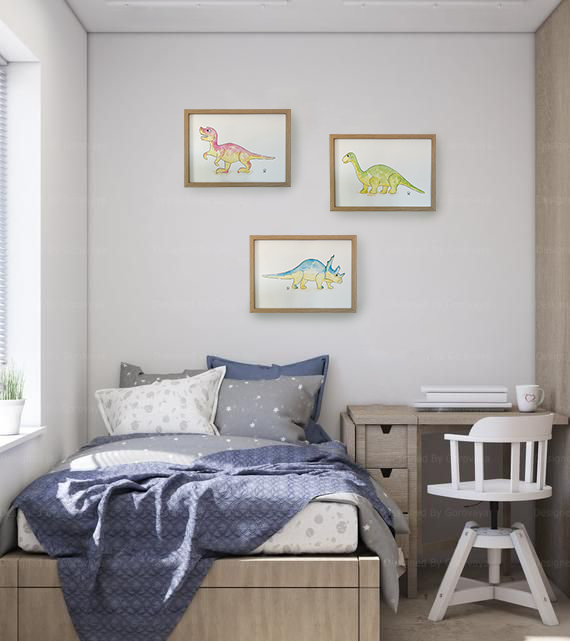 Green Dinosaur print - AliceJane