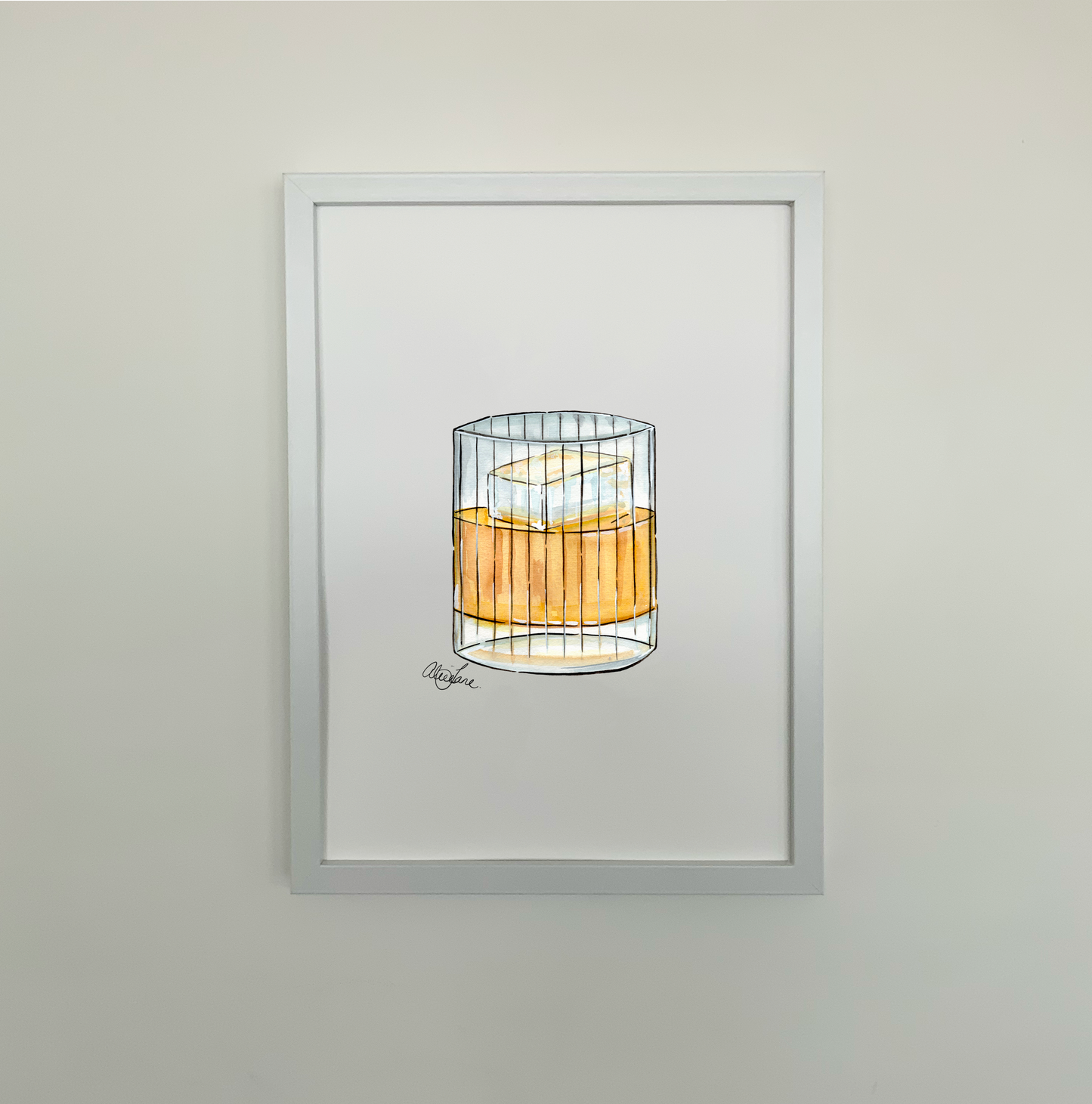 Hibiki Whisky Glass Print - AliceJane