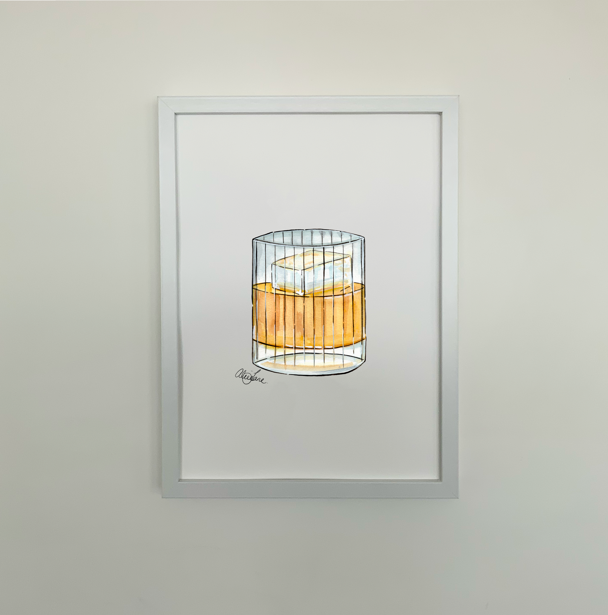 Hibiki Whisky Glass Print - AliceJane
