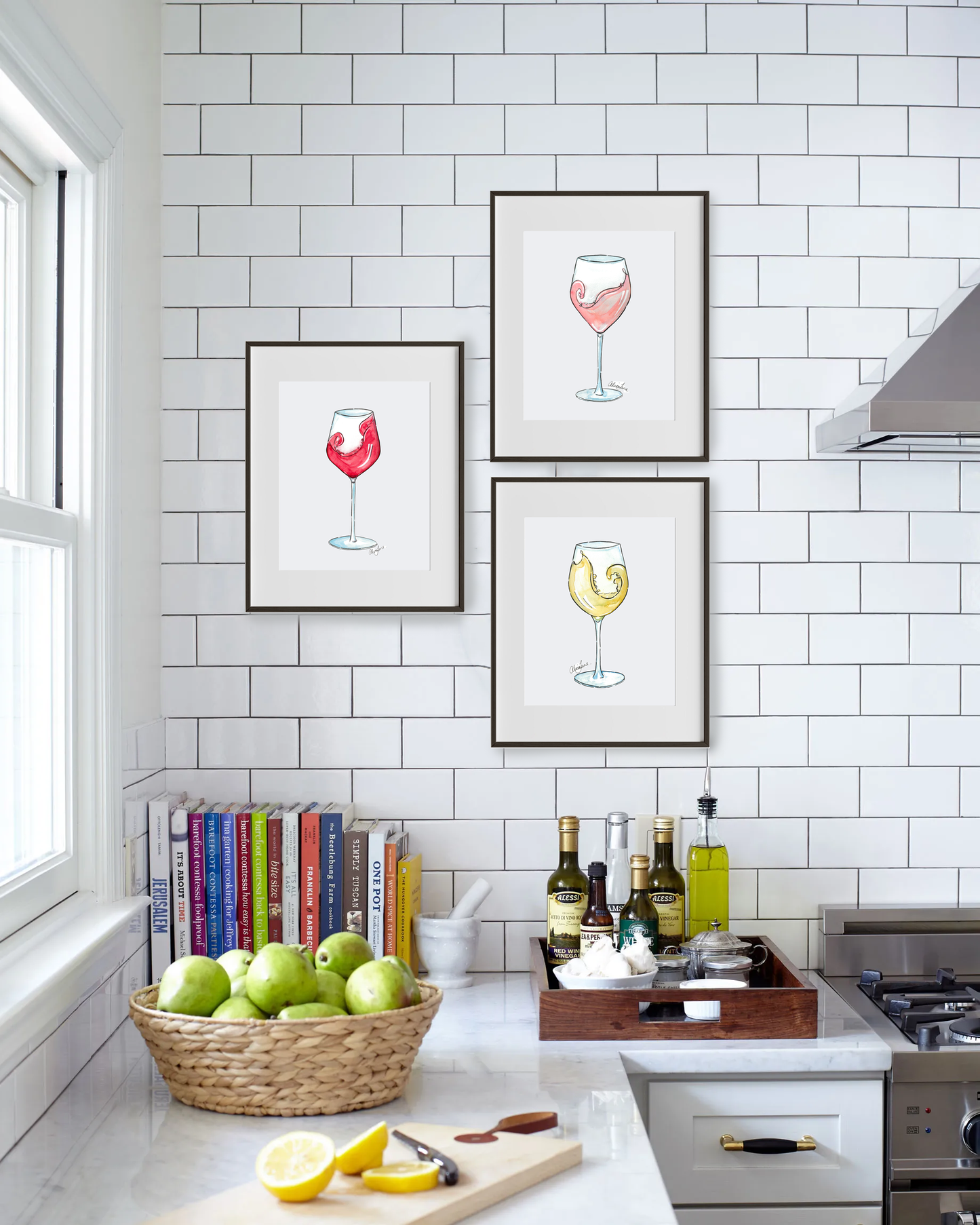 Rose Wine Swirling Print - AliceJane
