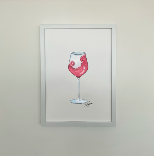 Red Wine Swirling Print - AliceJane