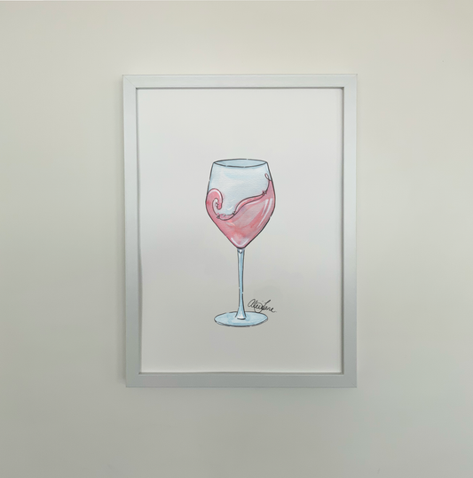 Rose Wine Swirling Print - AliceJane